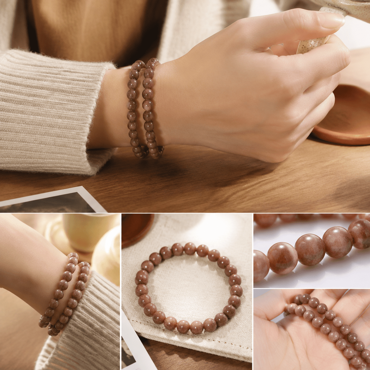 Brown Chalcedony Round Beads for Jewelry Making